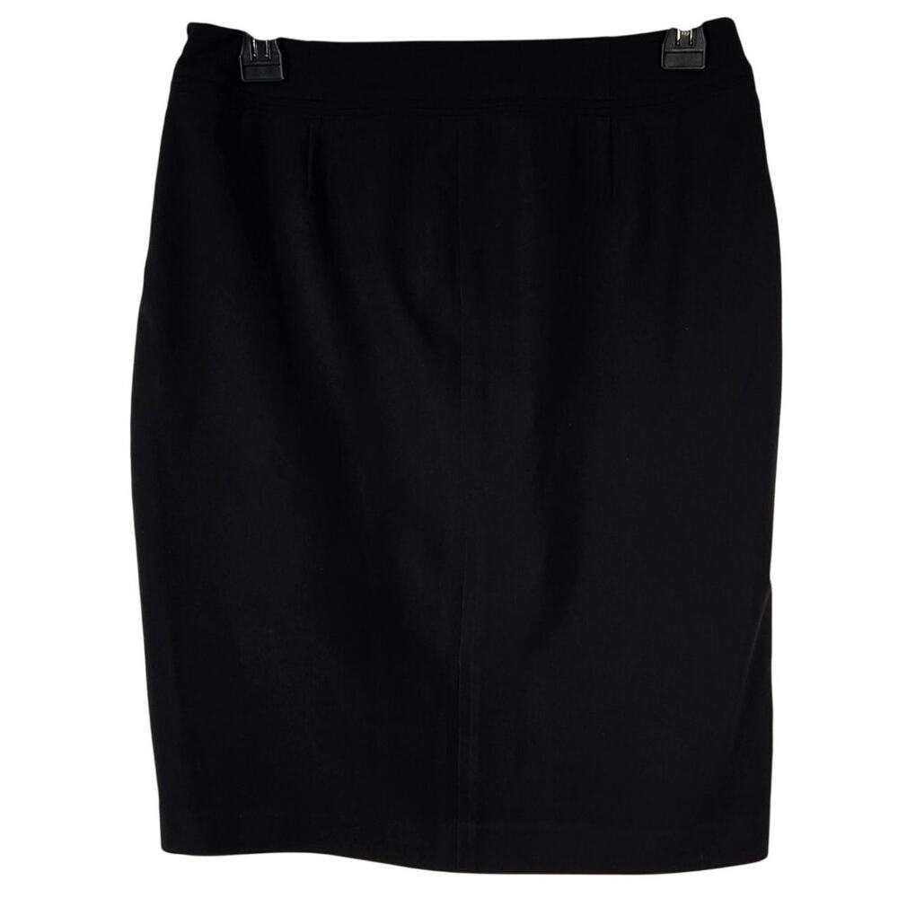 Vintage Y2K Black Office Siren Corporate Chic Fitted Pencil Skirt Size 2
